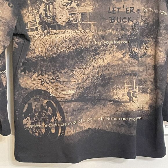 Pendleton Top Graphic‎ Rodeo Round Up Pullover Tee Womens Medium EUC - Picture 3 of 10